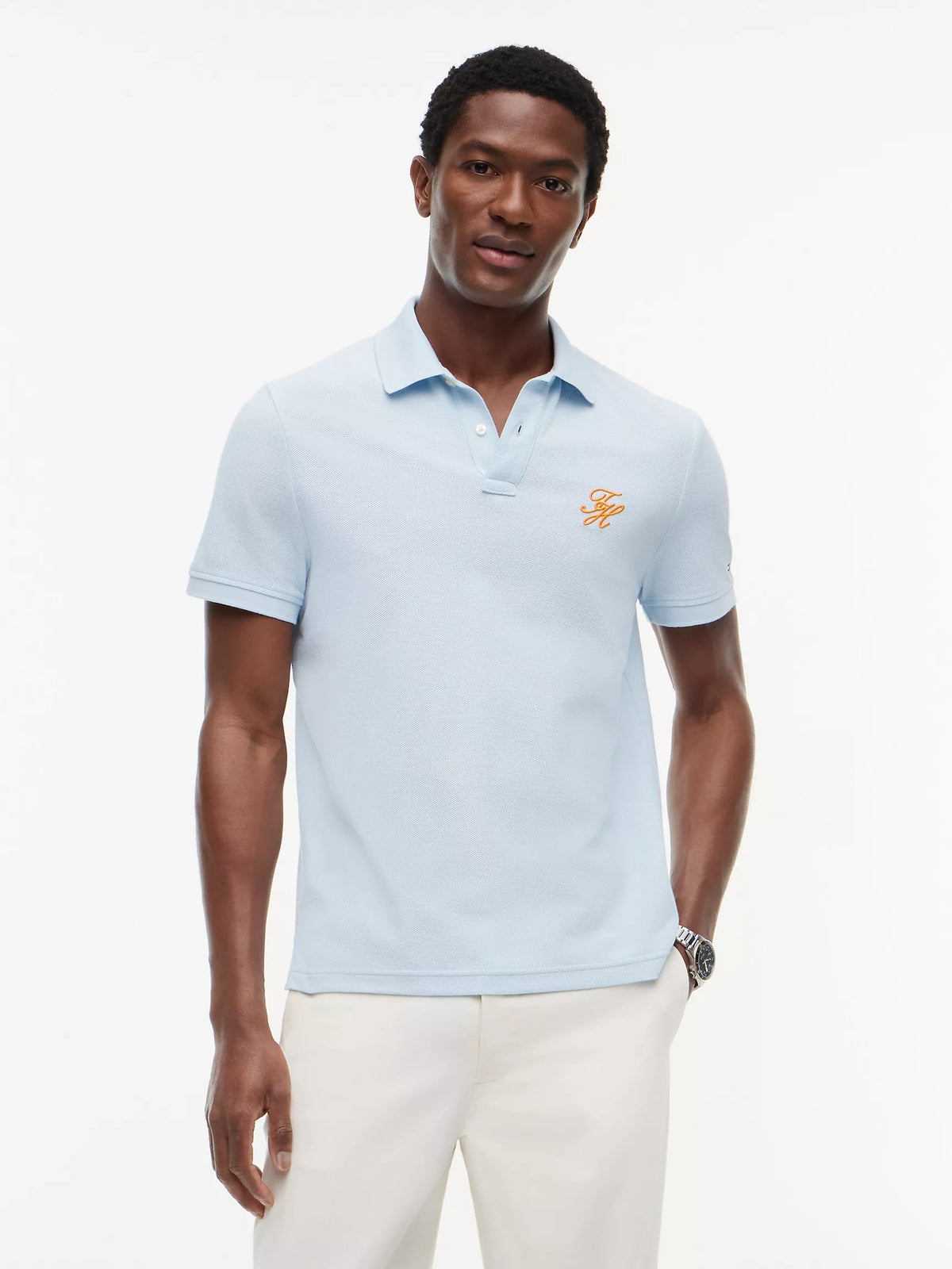 Tommy Hilfiger - Keepsake Blue Regular Fit Script Monogram Pique Polo