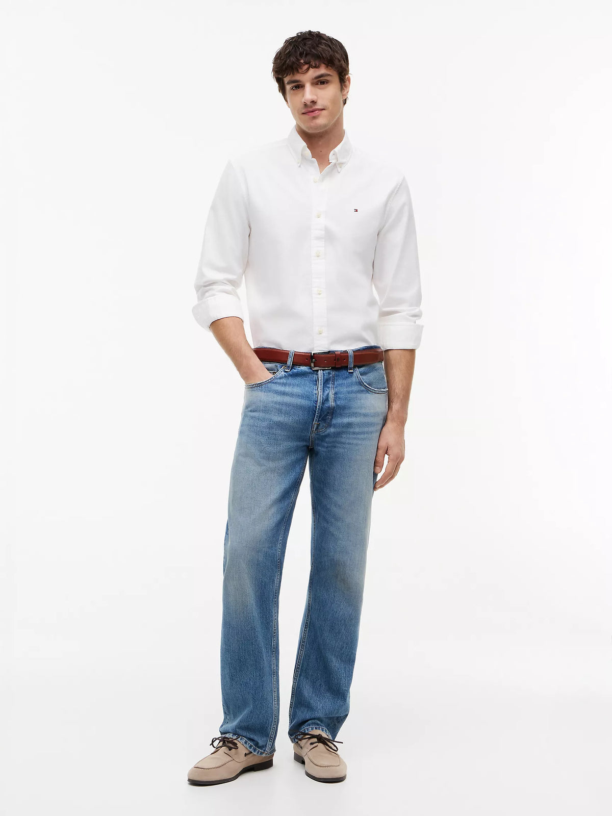 Tommy Regular Fit Oxford Shirt Optic White