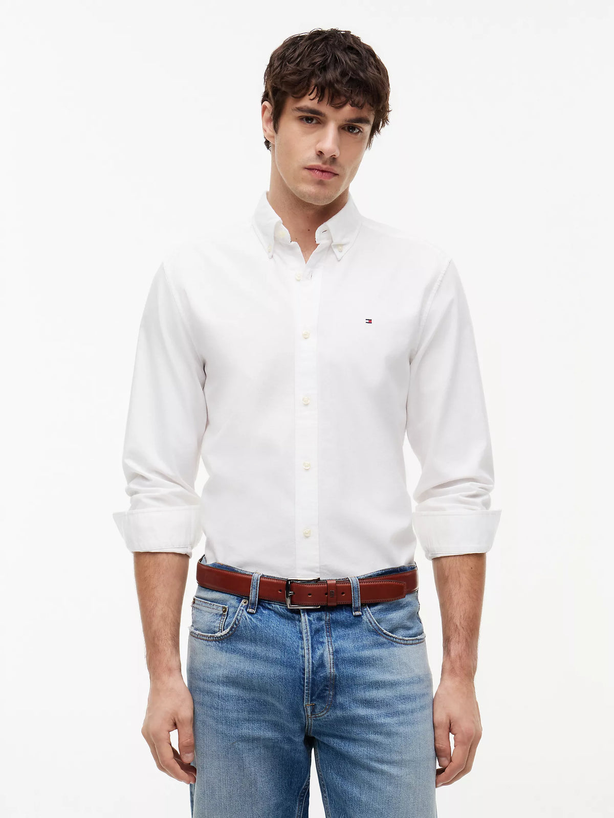 Tommy Regular Fit Oxford Shirt Optic White