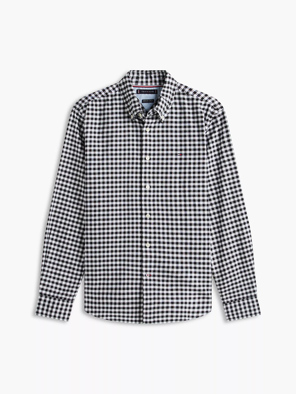 Tommy Regular Fit Gingham Oxford Shirt Black/Optic White