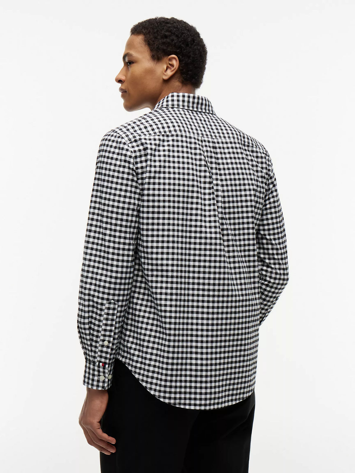 Tommy Regular Fit Gingham Oxford Shirt Black/Optic White