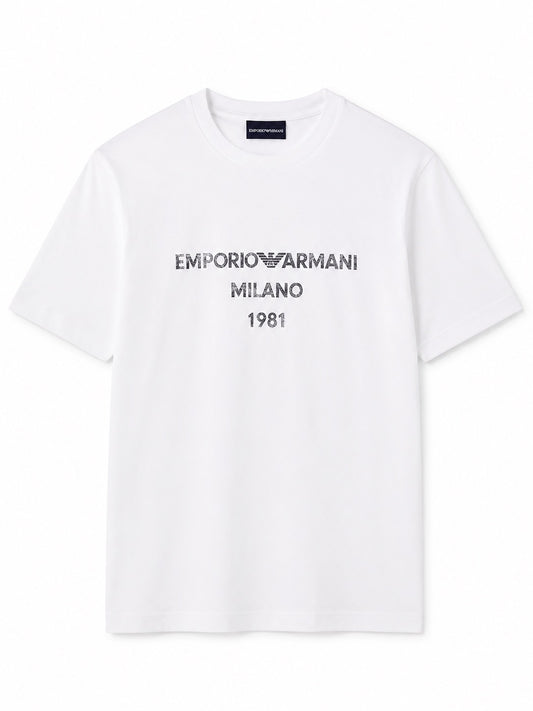 Emporio Armani Print T-shirt - snow white