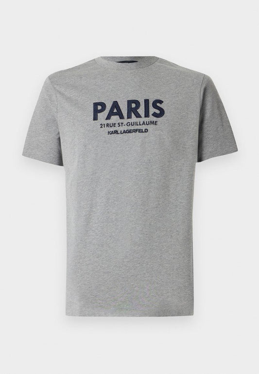 KARL LAGERFELD CREW NECK - Print T-shirt - dark grey