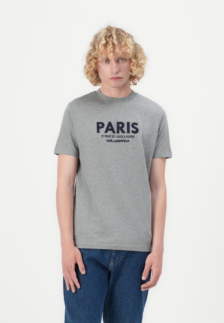 KARL LAGERFELD CREW NECK - Print T-shirt - dark grey