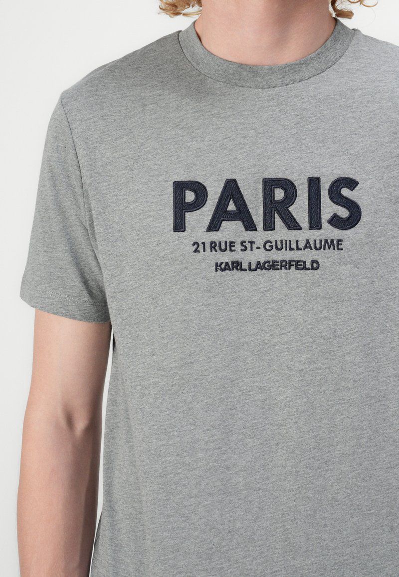 KARL LAGERFELD CREW NECK - Print T-shirt - dark grey