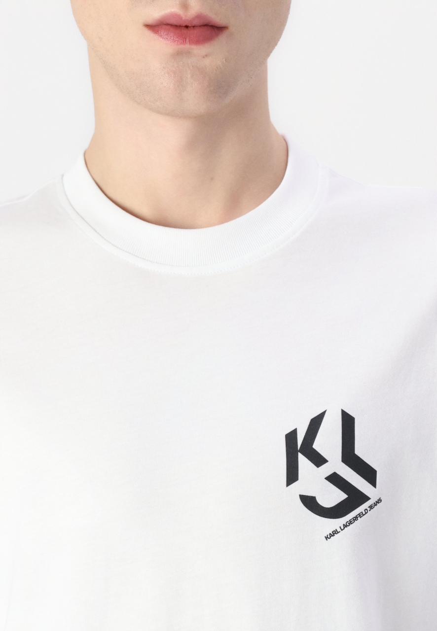 Karl Lagerfeld Jeans MONOGRAM - Print T-shirt - white