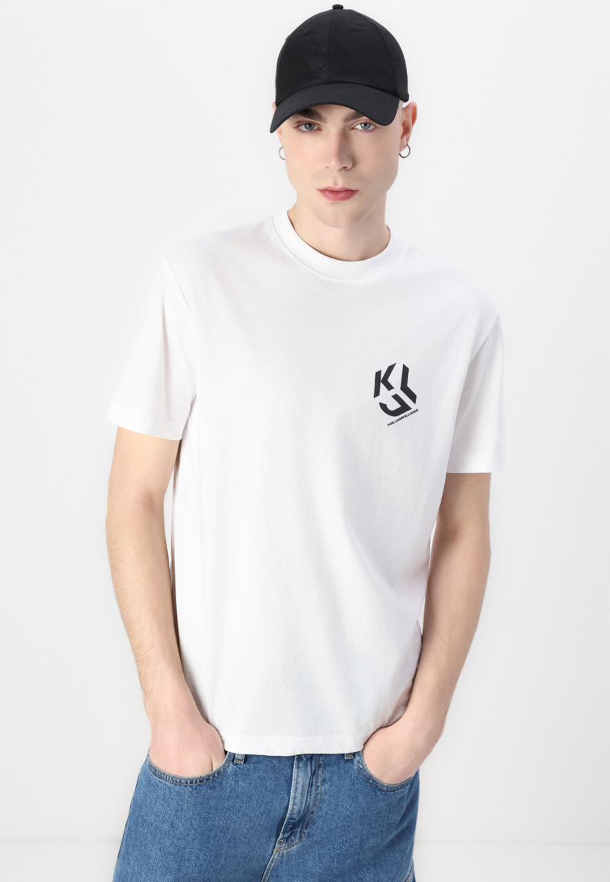 Karl Lagerfeld Jeans MONOGRAM - Print T-shirt - white