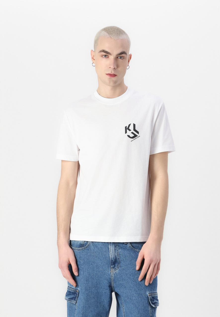 Karl Lagerfeld Jeans MONOGRAM - Print T-shirt - white