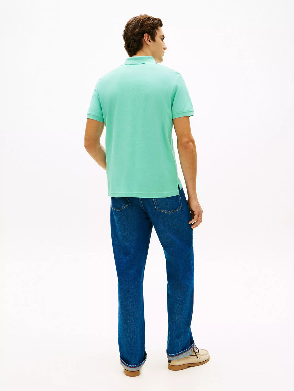 Tommy Hilfiger - Arctic Aqua Regular Fit Script Monogram Pique Polo
