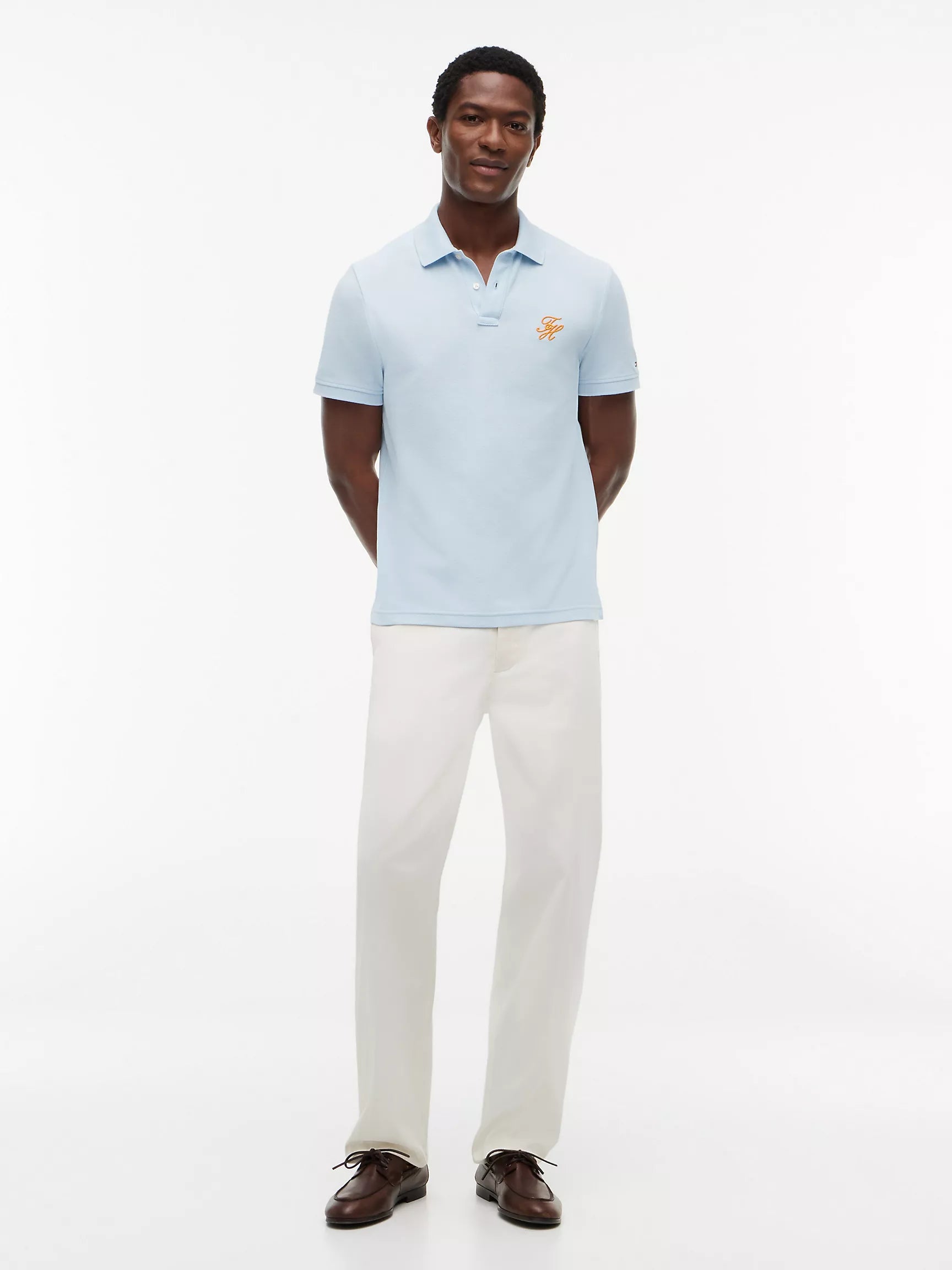 Tommy Hilfiger - Keepsake Blue Regular Fit Script Monogram Pique Polo