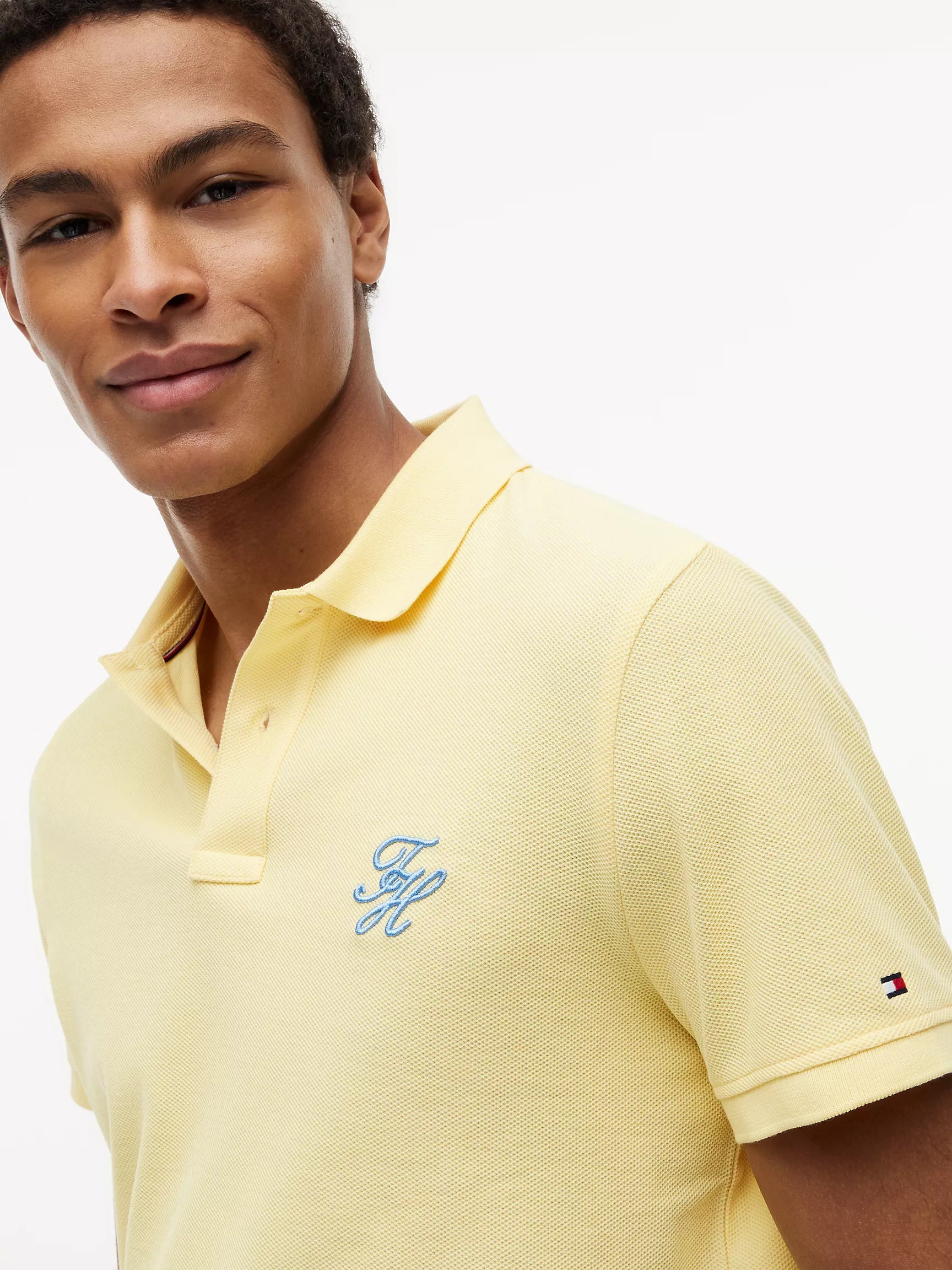 Tommy Hilfiger - Citronella Regular Fit Script Monogram Pique Polo
