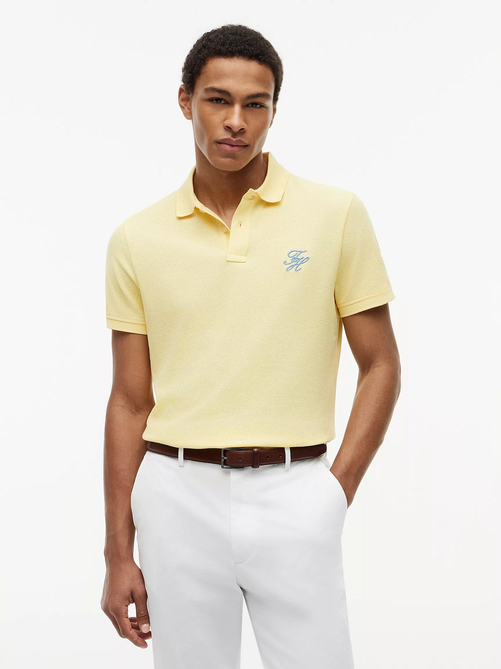 Tommy Hilfiger - Citronella Regular Fit Script Monogram Pique Polo