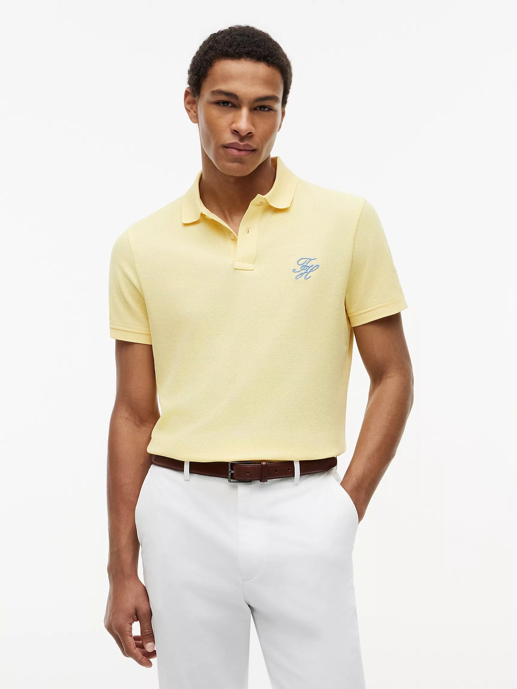 Tommy Hilfiger - Citronella Regular Fit Script Monogram Pique Polo