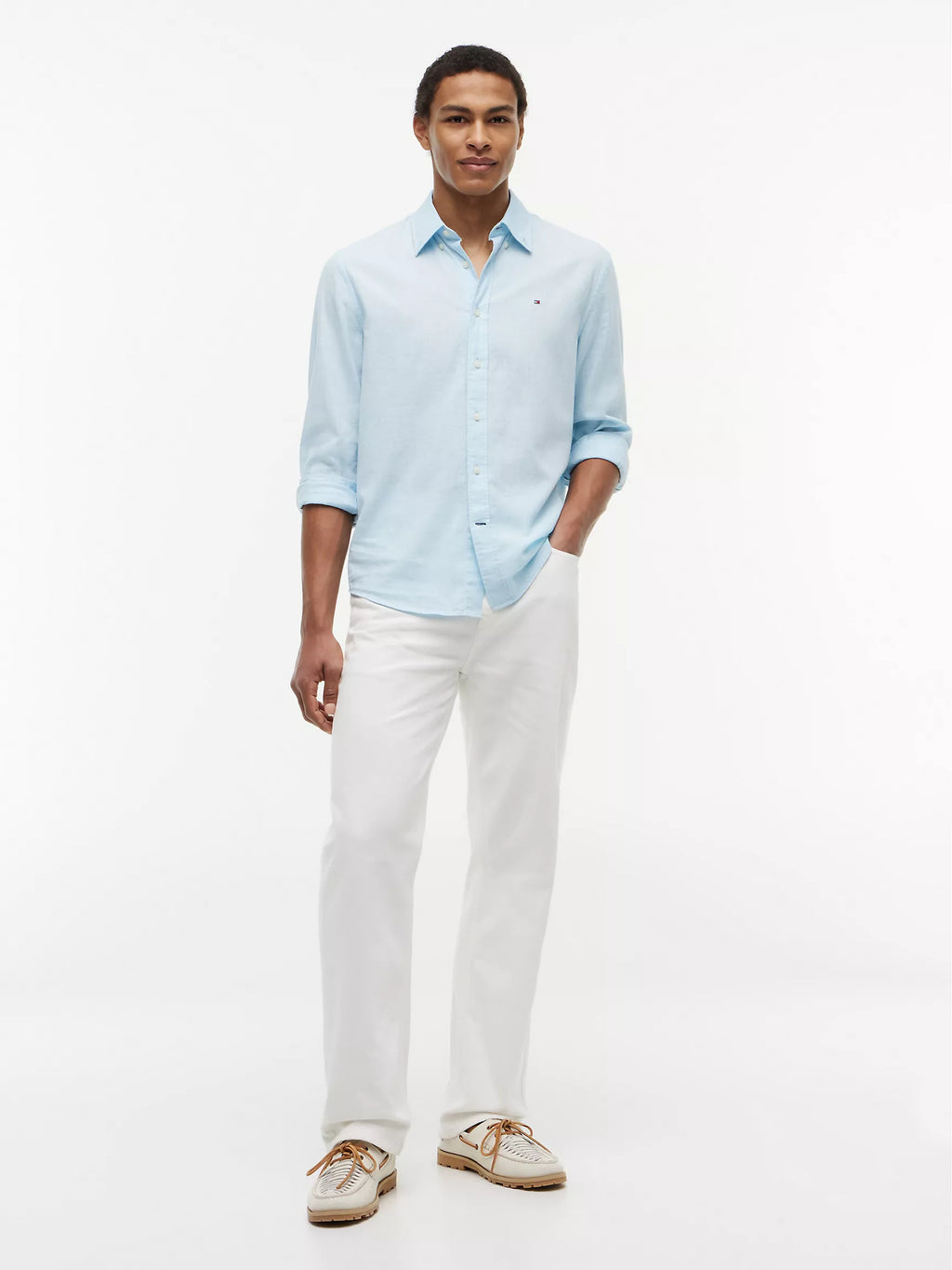 Tommy Hilfiger - Rain Dance Regular Fit Linen-Blend Shirt