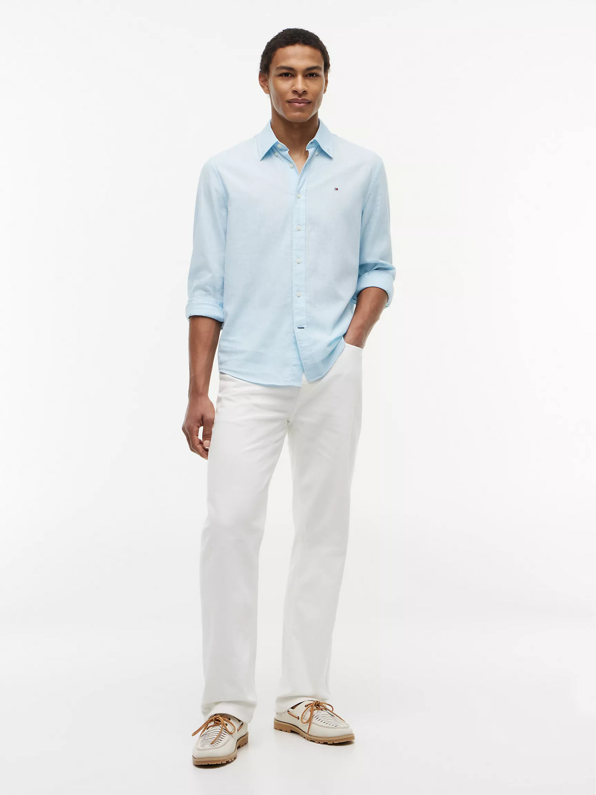 Tommy Hilfiger - Rain Dance Regular Fit Linen-Blend Shirt
