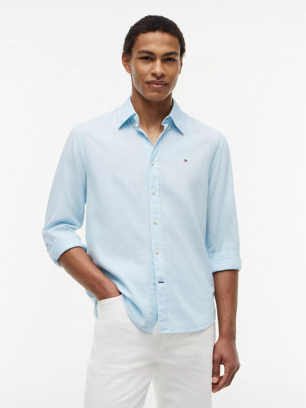 Tommy Hilfiger - Rain Dance Regular Fit Linen-Blend Shirt