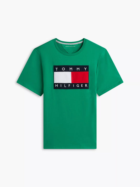 Hilfiger Big Flag Logo T-Shirt Olympic Green