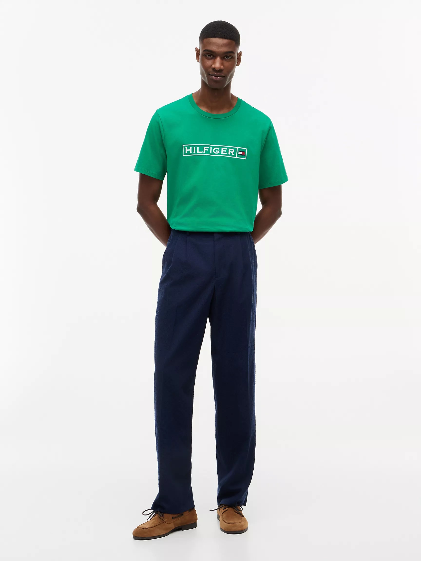 Hilfiger Box Logo T-Shirt Olympic Green