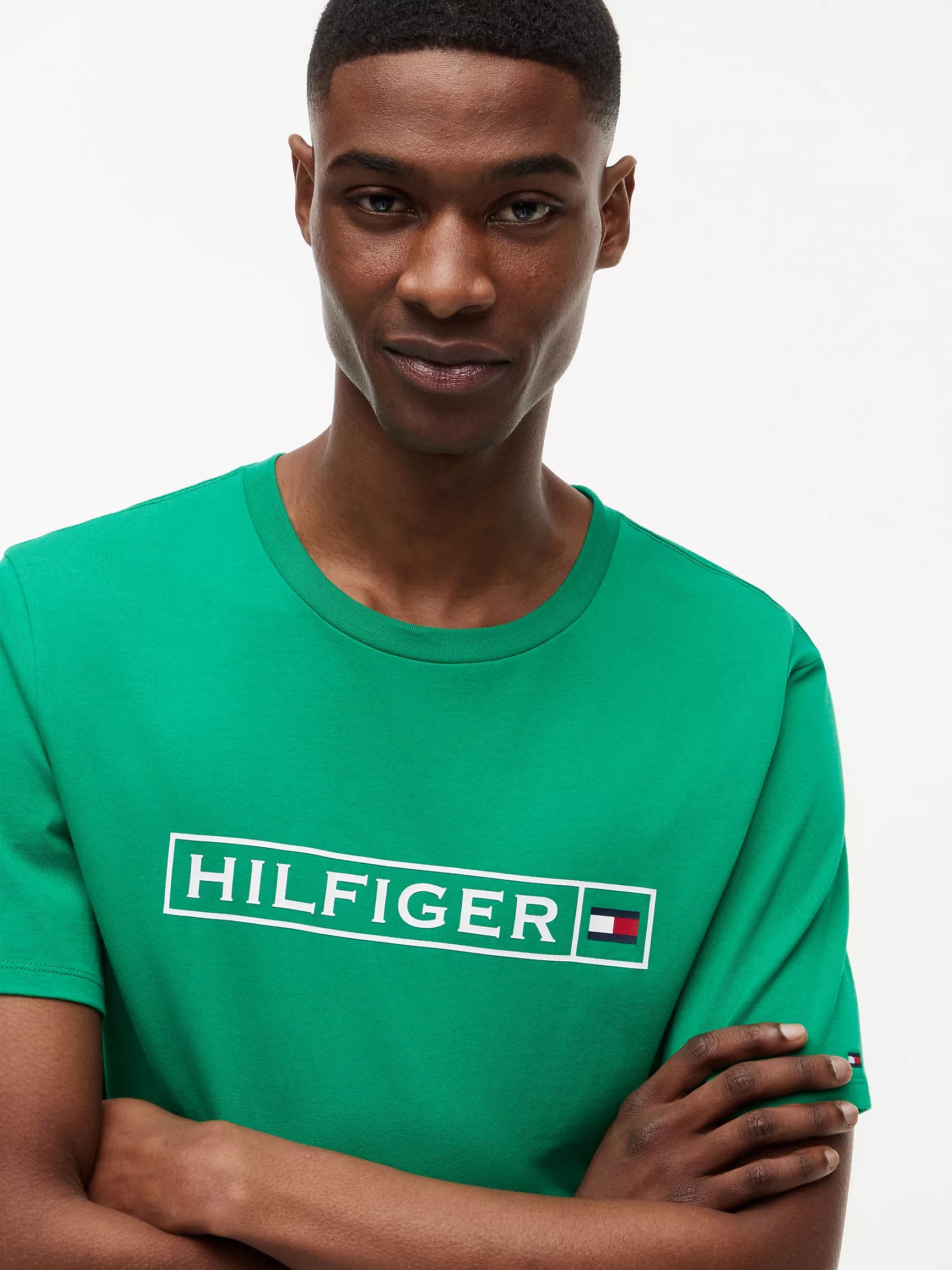Hilfiger Box Logo T-Shirt Olympic Green