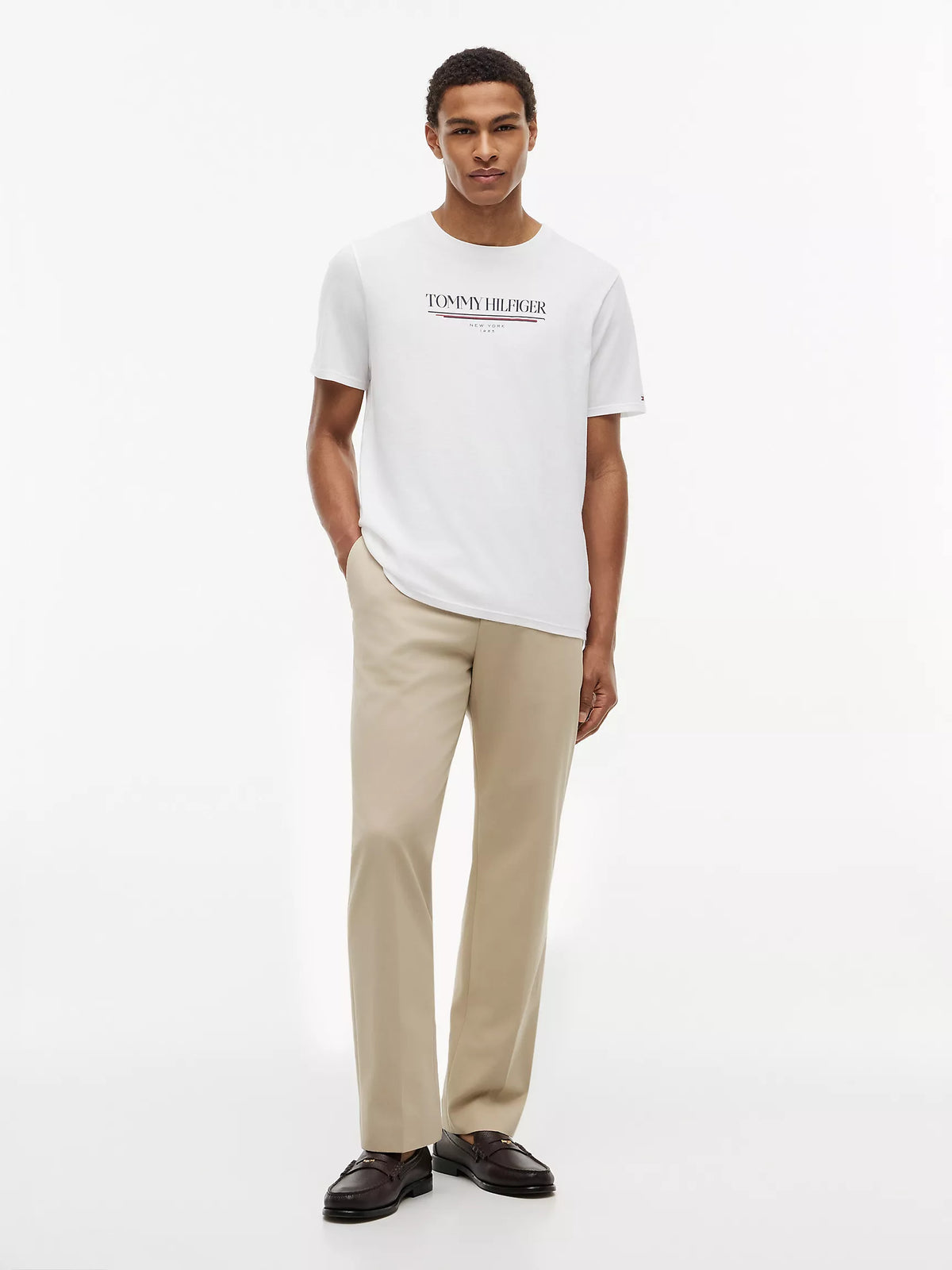Hilfiger New York Logo T-Shirt Optic White