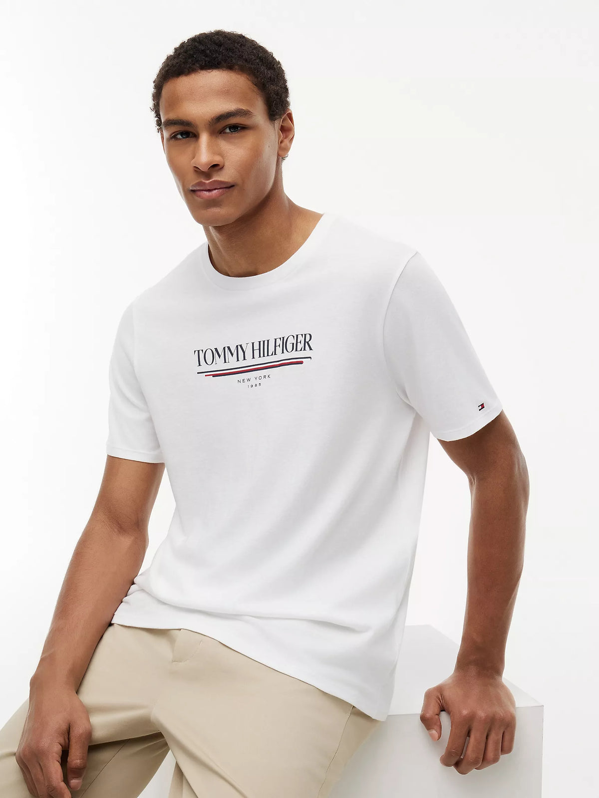 Hilfiger New York Logo T-Shirt Optic White