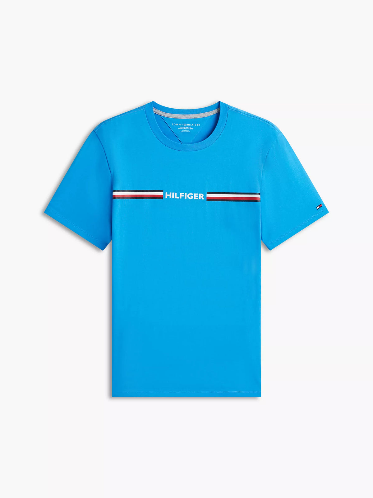 Hilfiger Signature Stripe Logo T-Shirt Deep Sky Blue