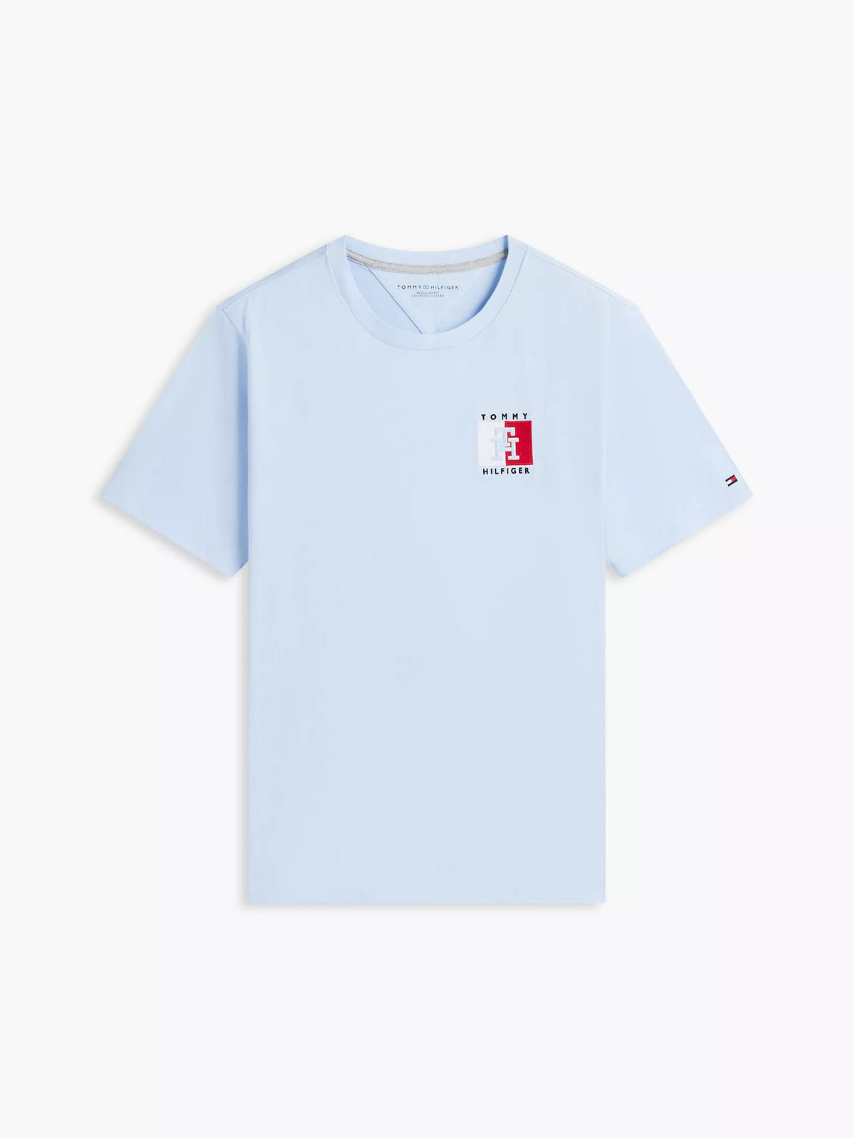 Two-Tone Flag Logo T-Shirt Sweet Blue