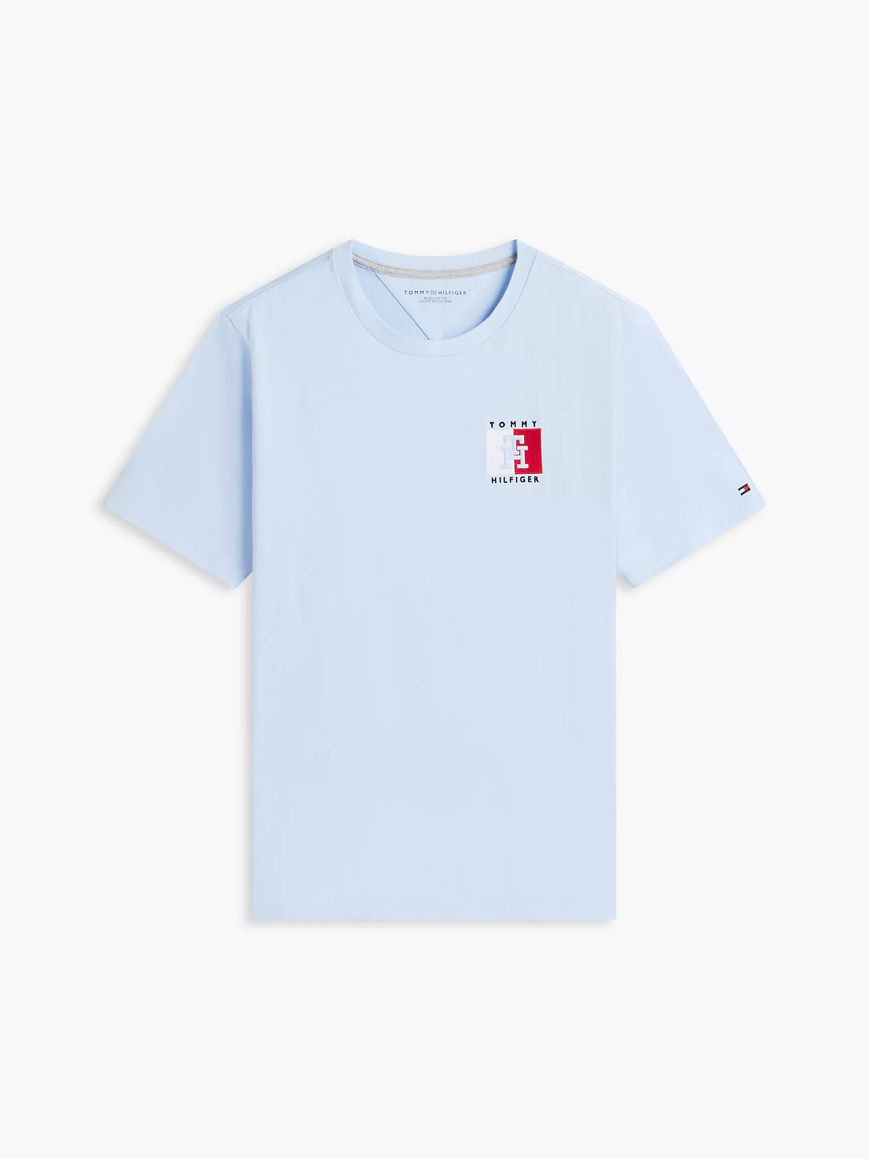 Two-Tone Flag Logo T-Shirt Sweet Blue