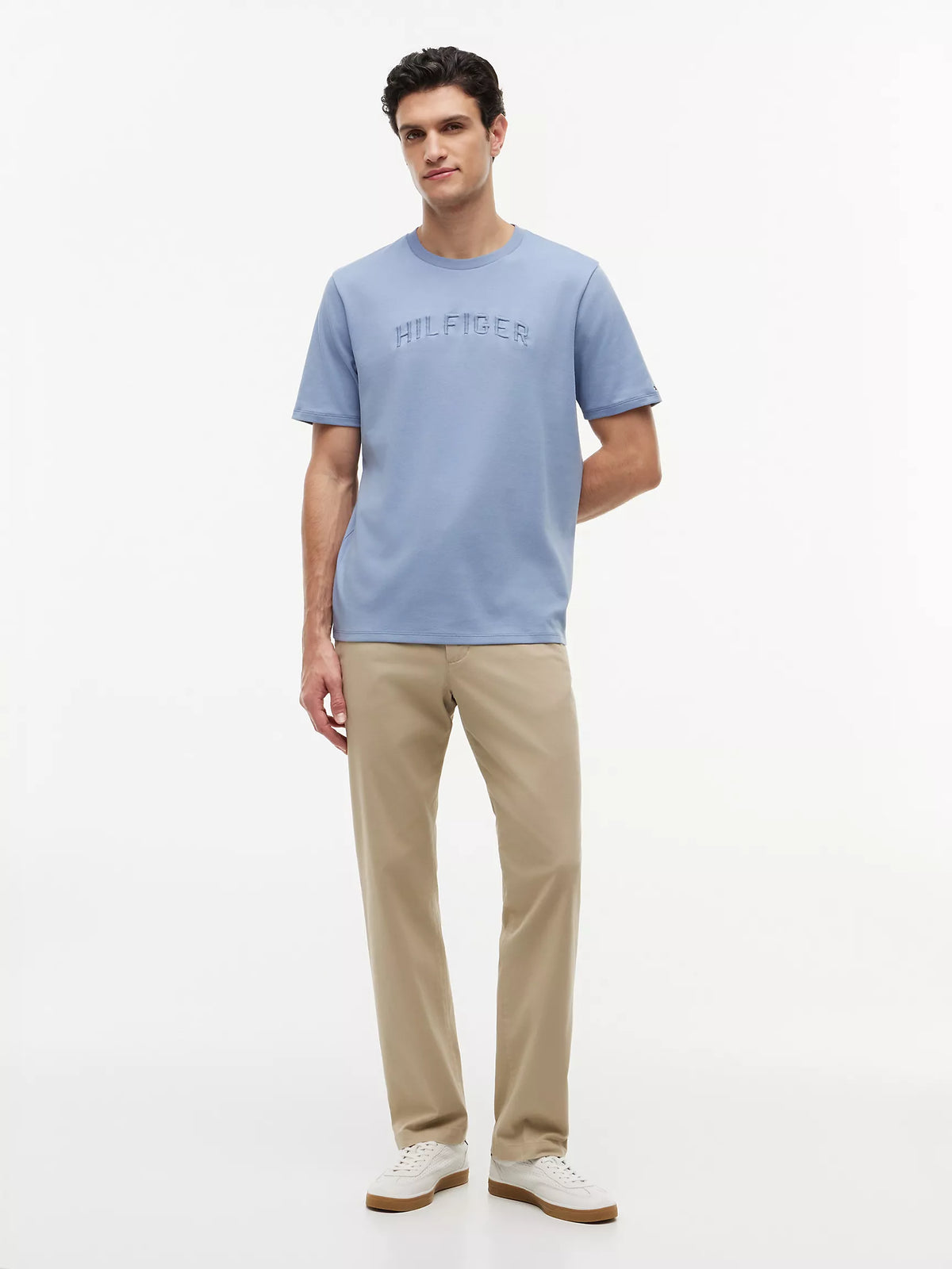 Hilfiger Embroidered Arch Logo T-Shirt Brisk Blue