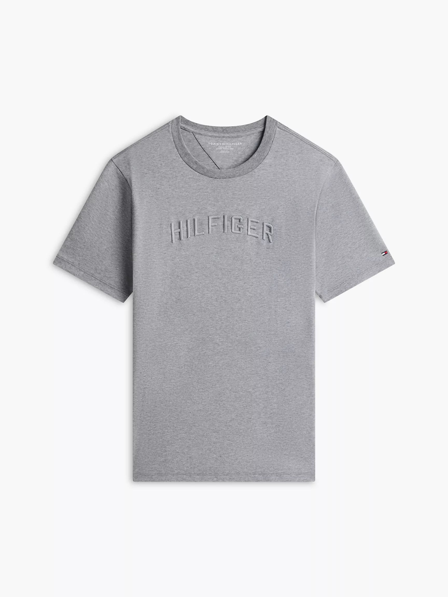 Hilfiger Embroidered Arch Logo T-Shirt B25 Grey Heather