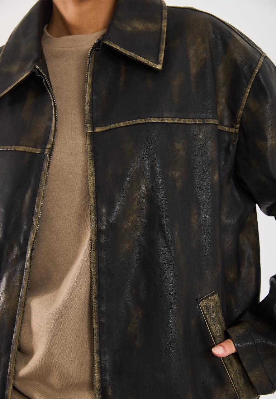 YOURTURN - UNISEX Leather Jacket