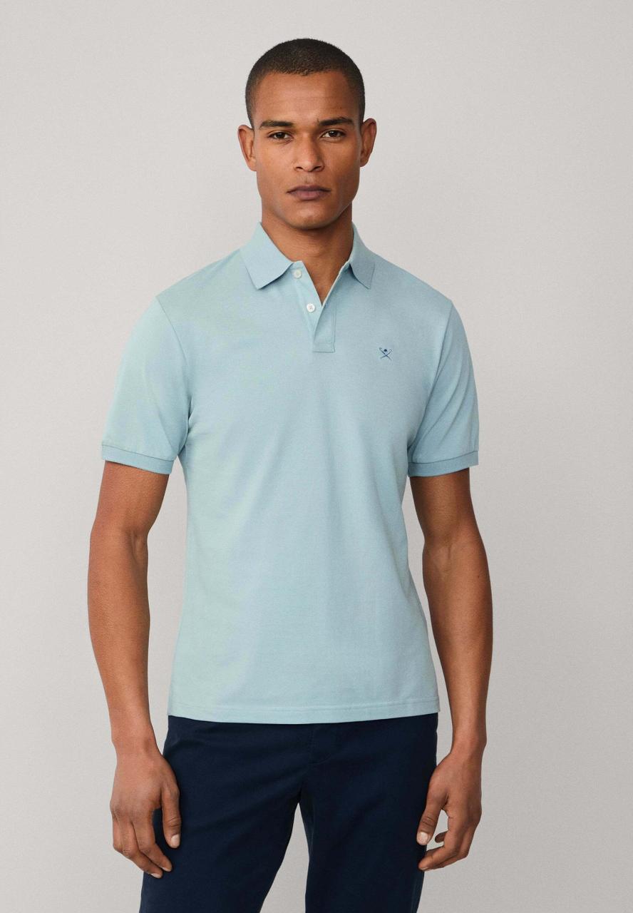 Hackett London LOGO - Polo shirt - lagoon blue