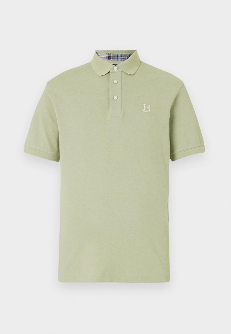 Hackett London HERITAGE MADRAS TRIM - Polo shirt - sage green