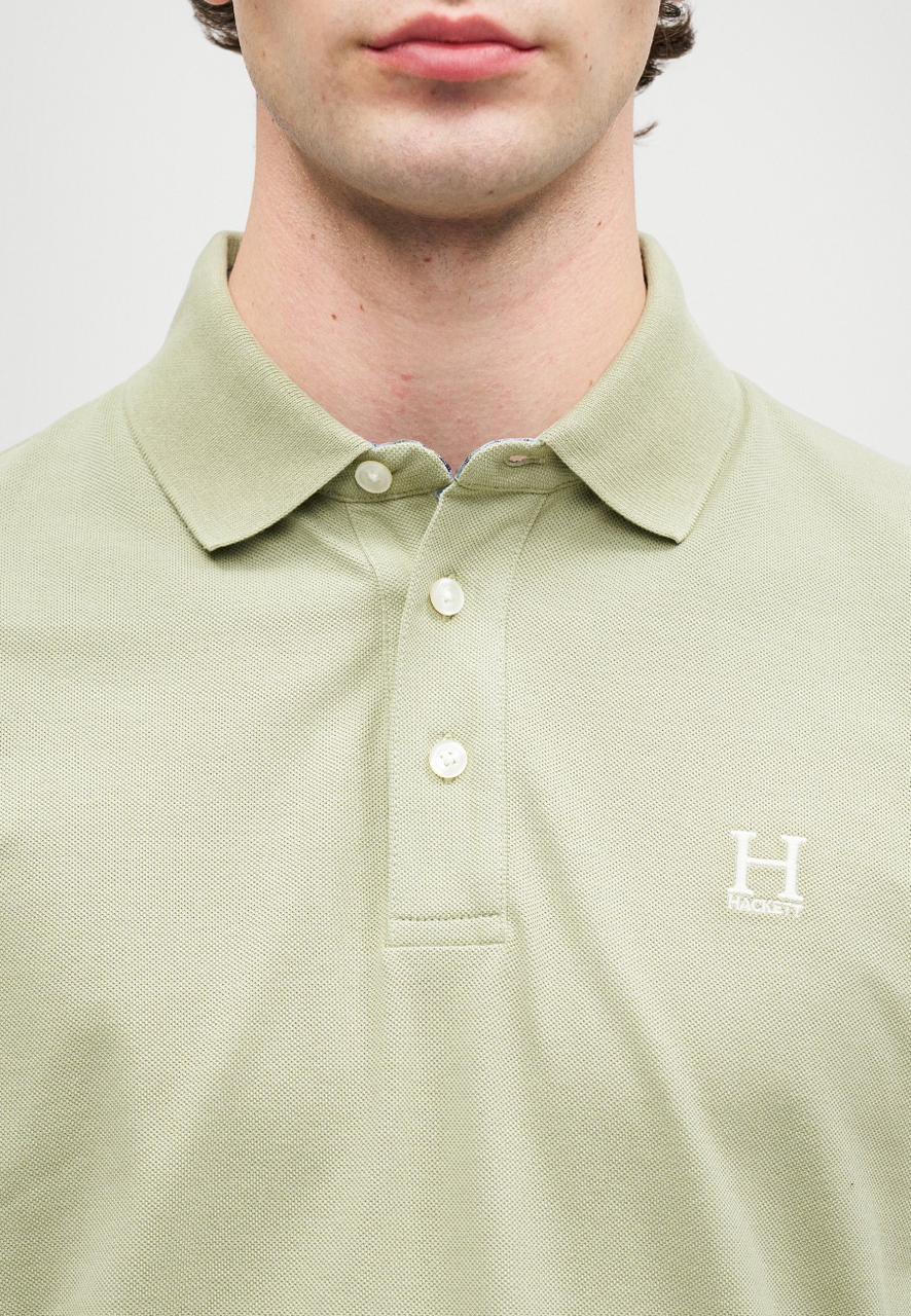 Hackett London HERITAGE MADRAS TRIM - Polo shirt - sage green
