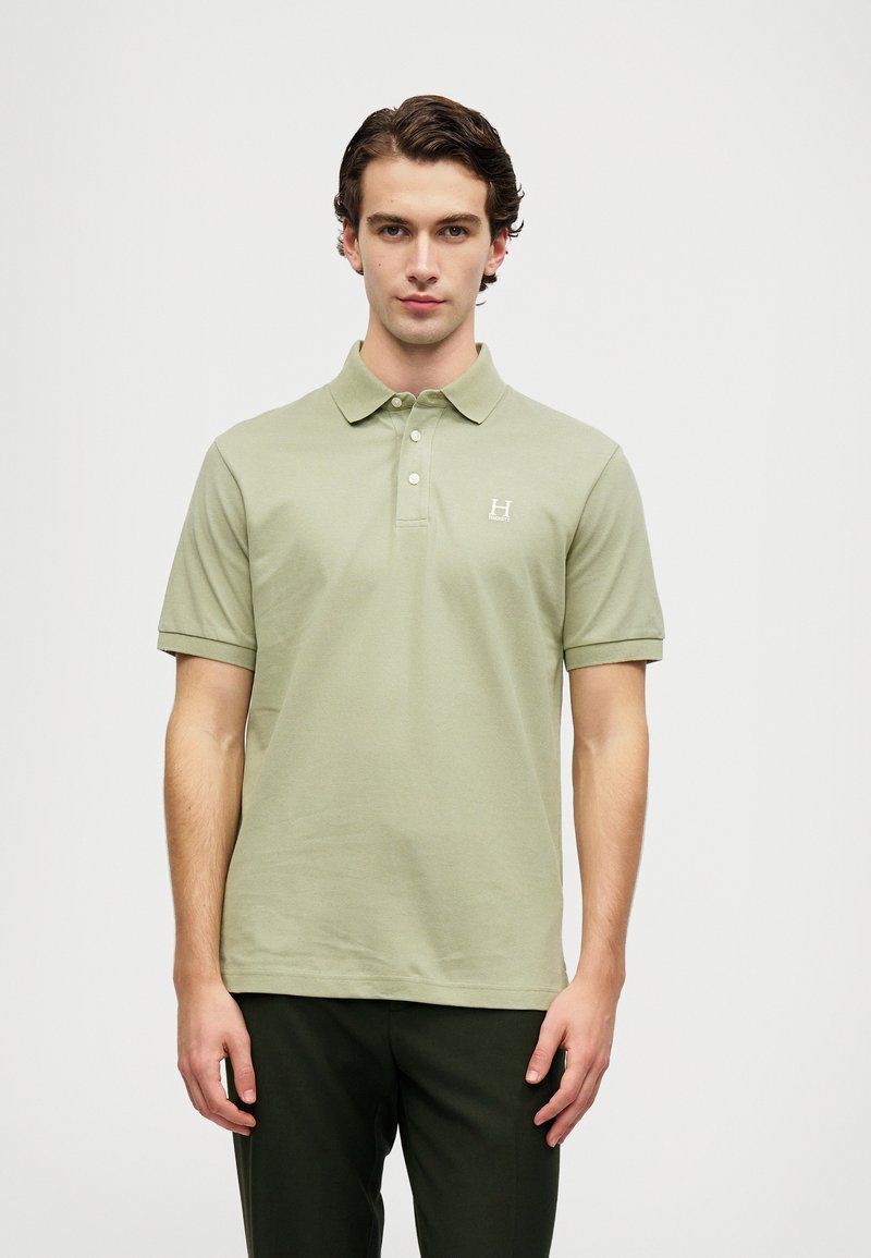 Hackett London HERITAGE MADRAS TRIM - Polo shirt - sage green
