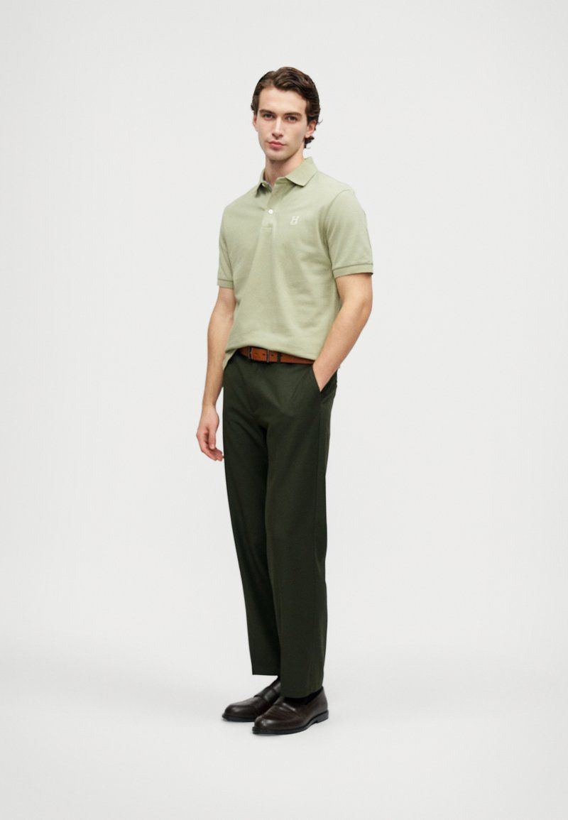 Hackett London HERITAGE MADRAS TRIM - Polo shirt - sage green
