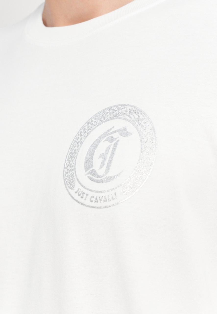 Just Cavalli SMALL ROUND SNAKE - Basic T-shirt - white