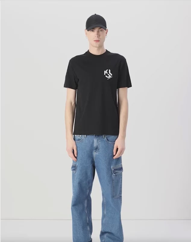 Karl Lagerfeld Jeans MONOGRAM - Print T-shirt - black