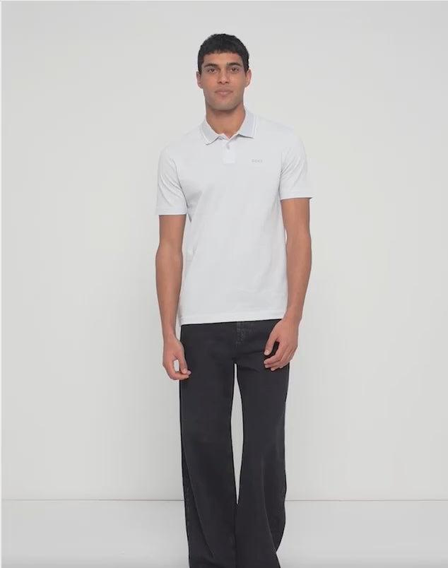 BOSS Polo shirt - pastel grey